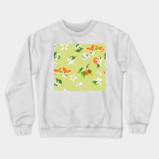 Hand painted orange blossom pattern design Crewneck Sweatshirt